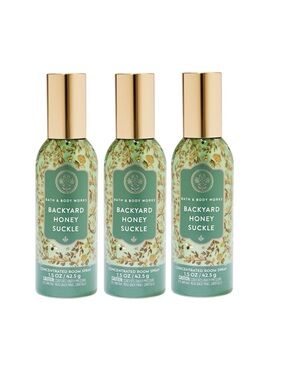Bath & Body Works BACKYARD HONEYSUCKLE Concentrated Room Spray x 3